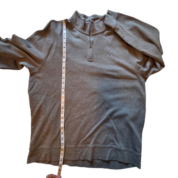 Vineyard Vines Quarter Zip Sweatshirt Pullover Gray size XL Pima Cotton - Picture 5 of 7